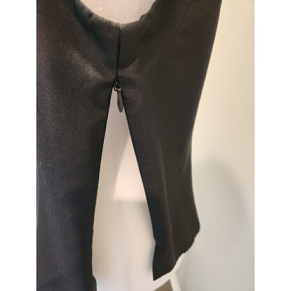 Adrianna Papell Vintage Silk Tank Black Embroidered Floral Side Zip Sz 6 EUC - Picture 3 of 7
